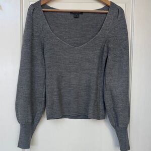 French Connection Charcoal Knit Top